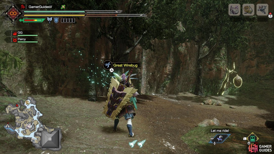 5a. Go to Area 12 and use the great wirebug to climb up.