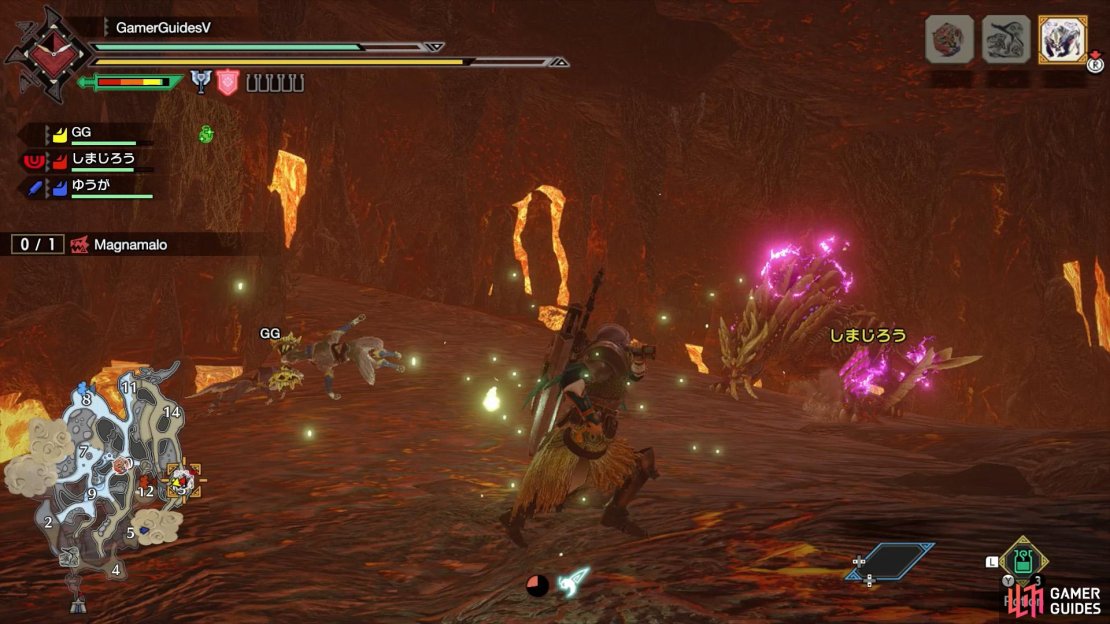 Stay on your guard when Magnamalo&rsquo;s body is cloaked with red hellfire.