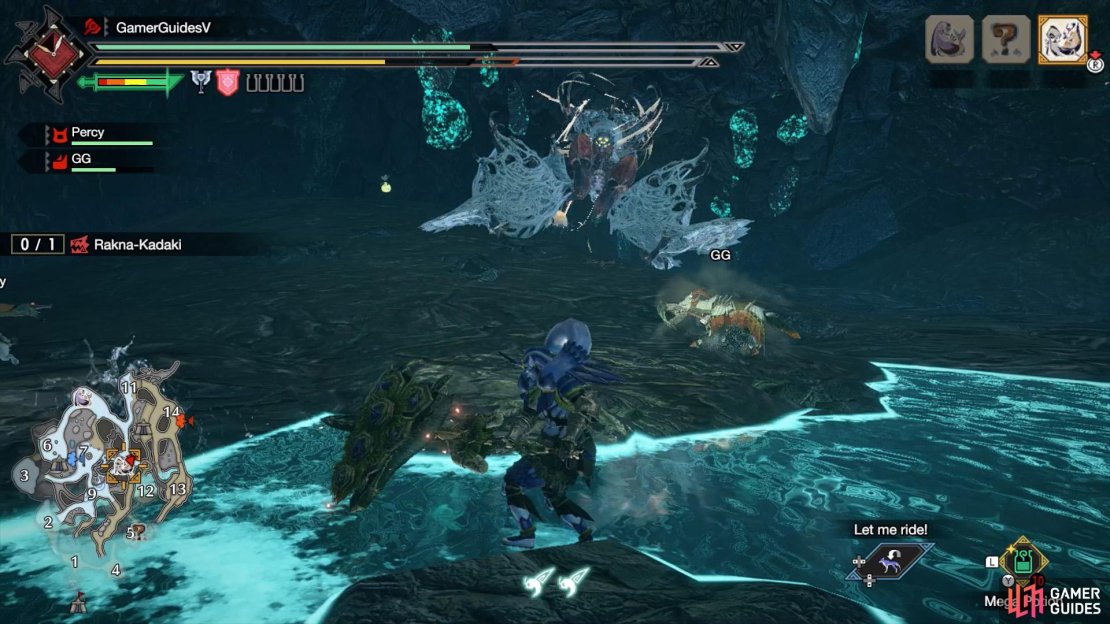 Multiple strings of web start moving above Rakna-Kadaki, near its abdomen.