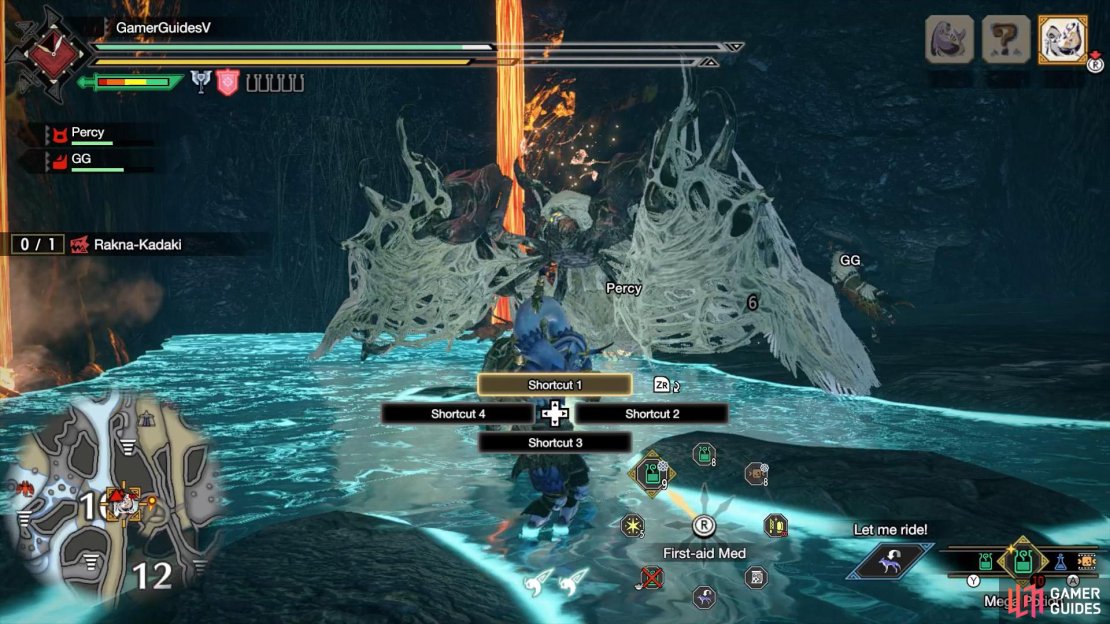 Rakna-Kadaki will raise the pincer-like claws in front of its face.