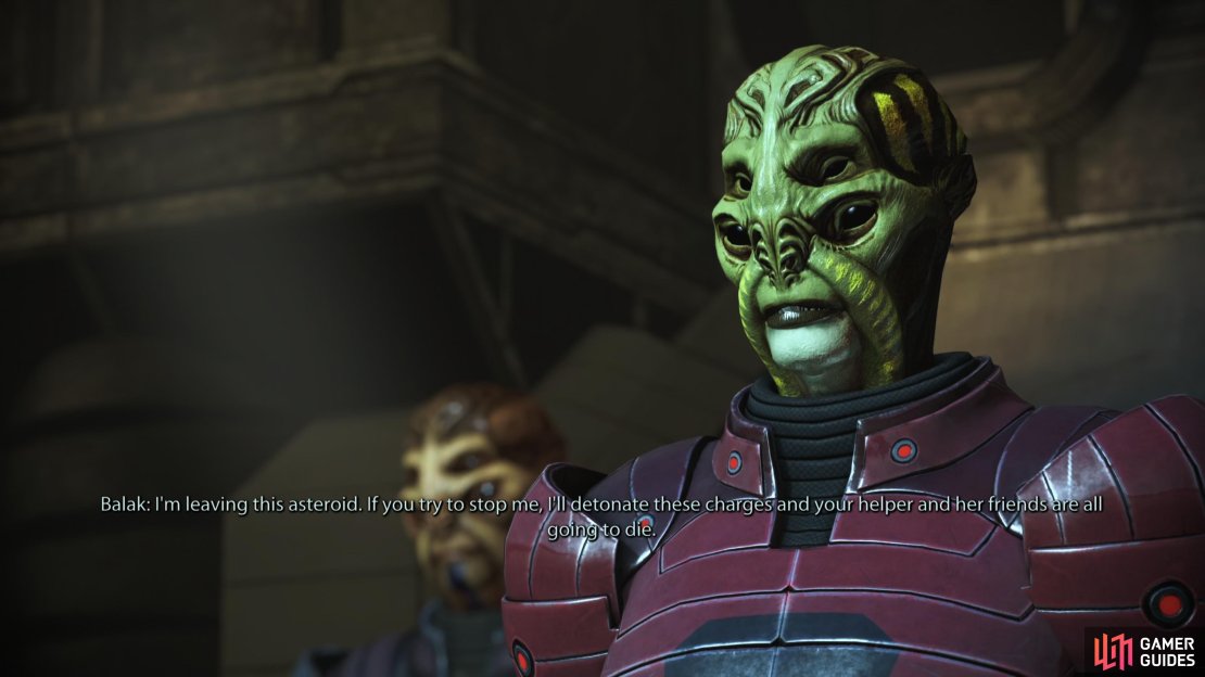 When you confront Balak, you&rsquo;ll be presented with a choice: chase down Balak, or stand down and rescue the hostages.