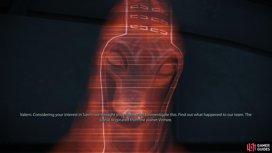 Again, assuming this is your second core mission you&rsquo;ll get a message from the Council informing you about a lead on Virmire.