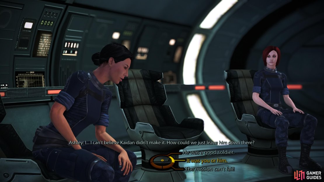 Back on the Normandy, the crew will react to the losses suffered on Virmire.