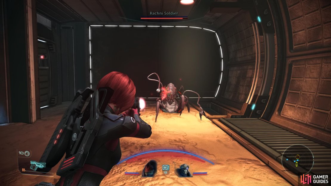 Be wary of vents as you explore, as rachni will use them to ambush you.