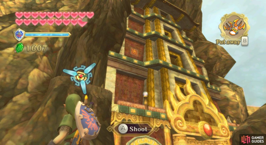 Look for this Clawshot target.