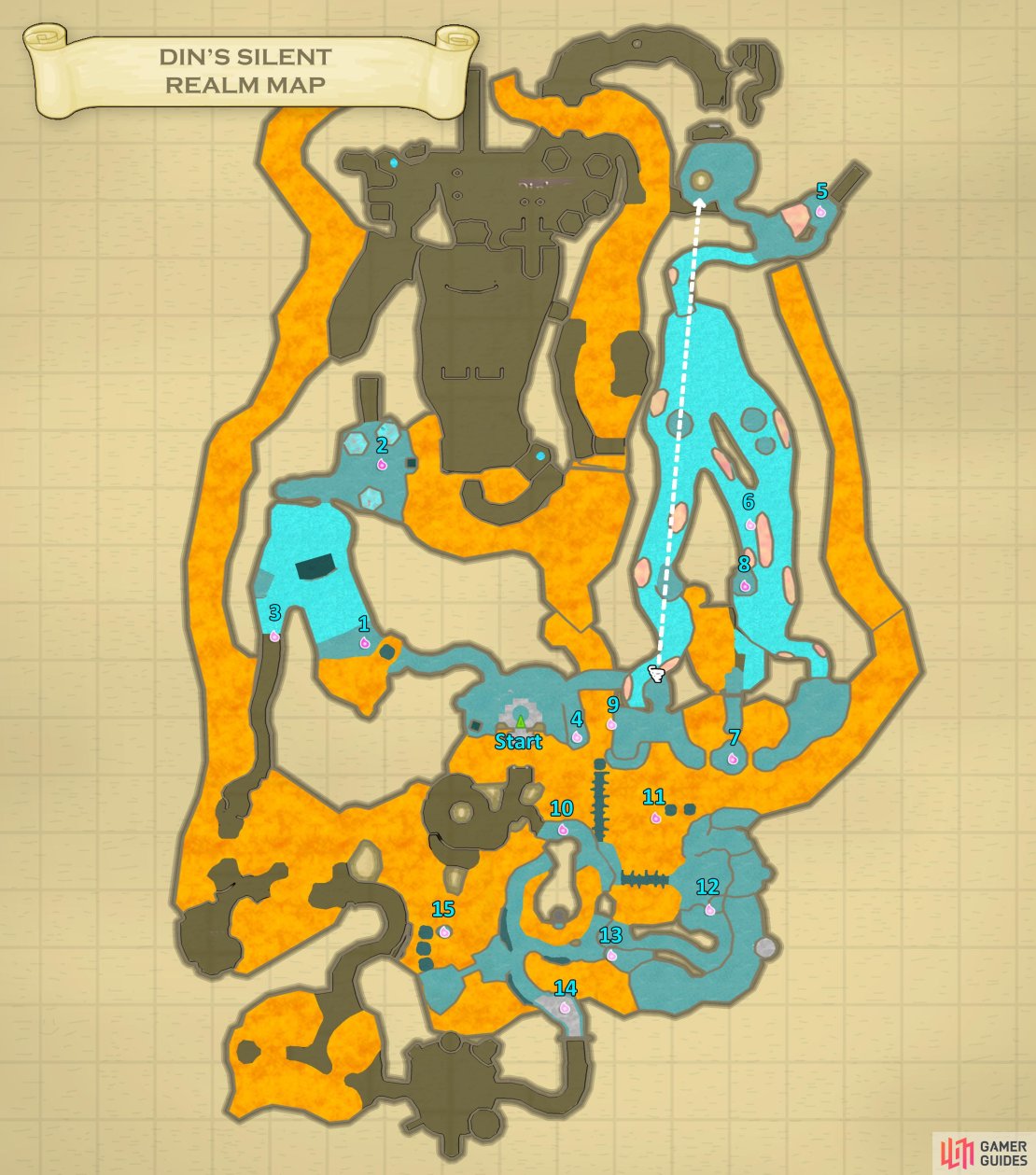 Map of Din&rsquo;s Silent Realm.