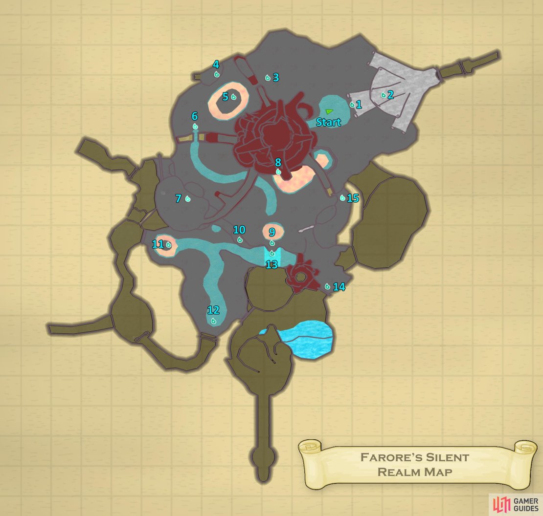 Map of Farore&rsquo;s Silent Realm.