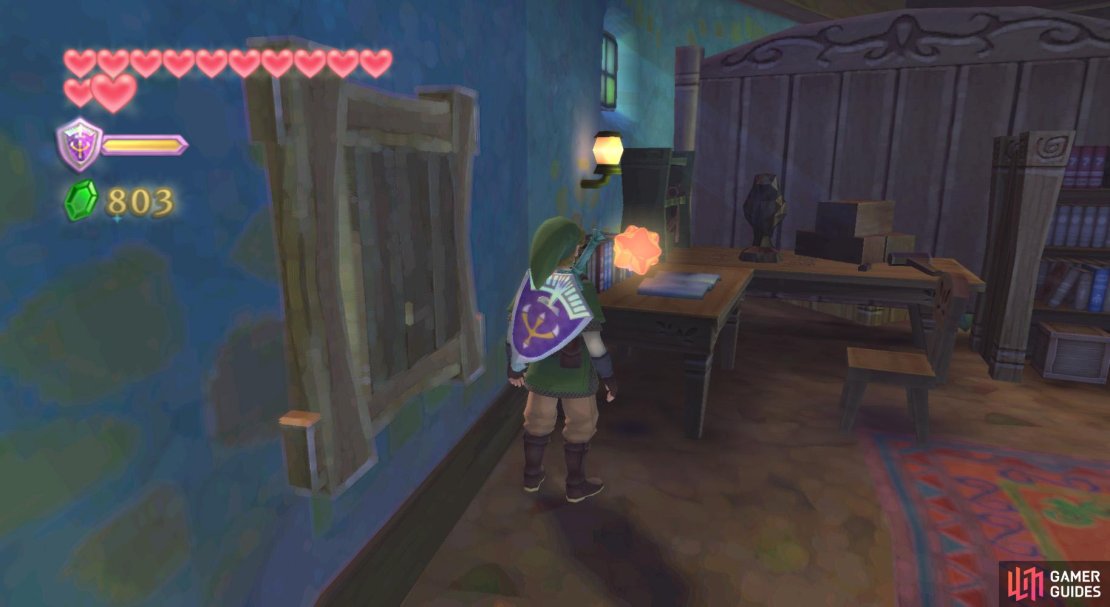 1: In Link&rsquo;s room in the Knight Academy.