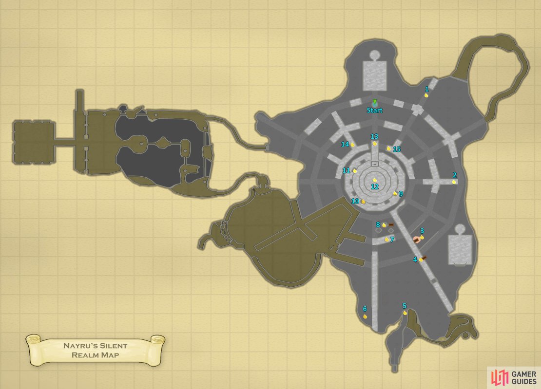 Map of Nayru&rsquo;s Silent Realm.