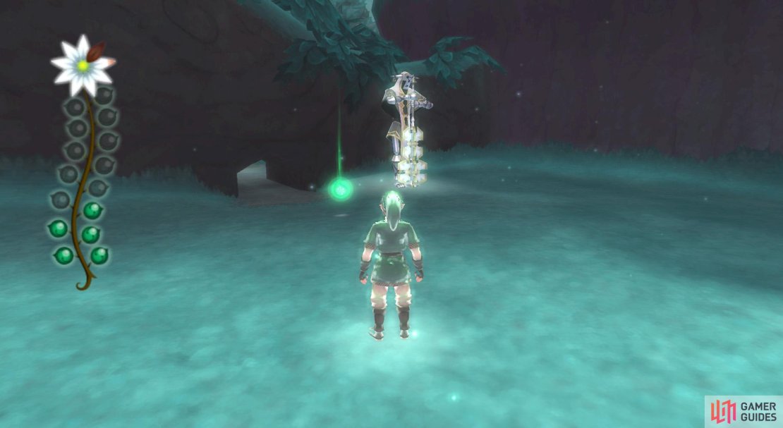 6. Travel forward (anti-clockwise around the Great Tree). Near a Guardian, before the tunnel.