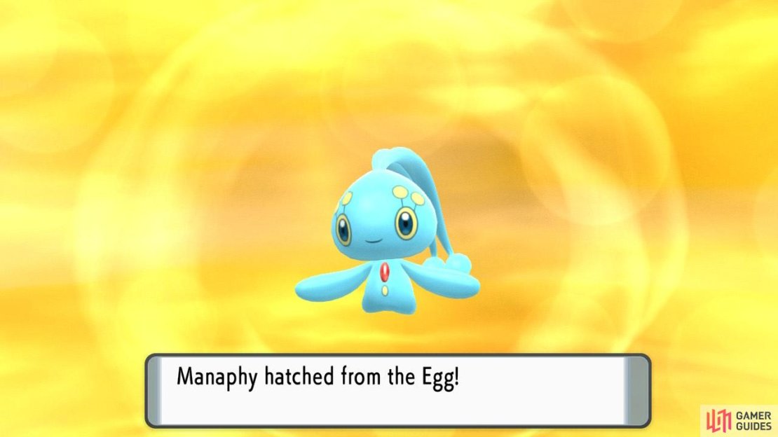 Manaphy will hatch after you&rsquo;ve walked for a while.
