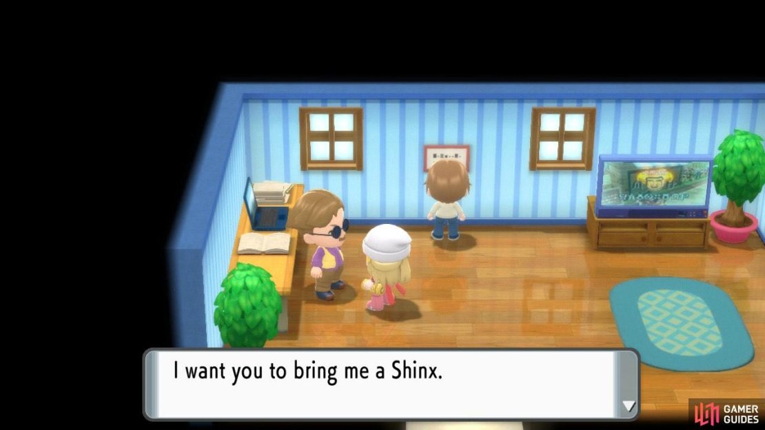 The Pok&eacute;mon he asks for are usually easy to find at this point in the game - Shinx can be caught very early on.