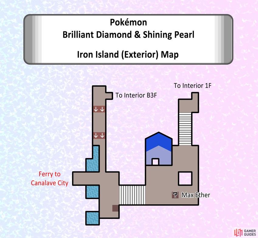Map of Iron Island&rsquo;s exterior.