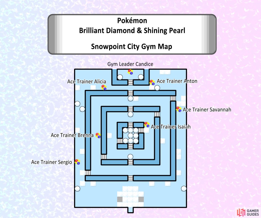 Snowpoint City Gym map.