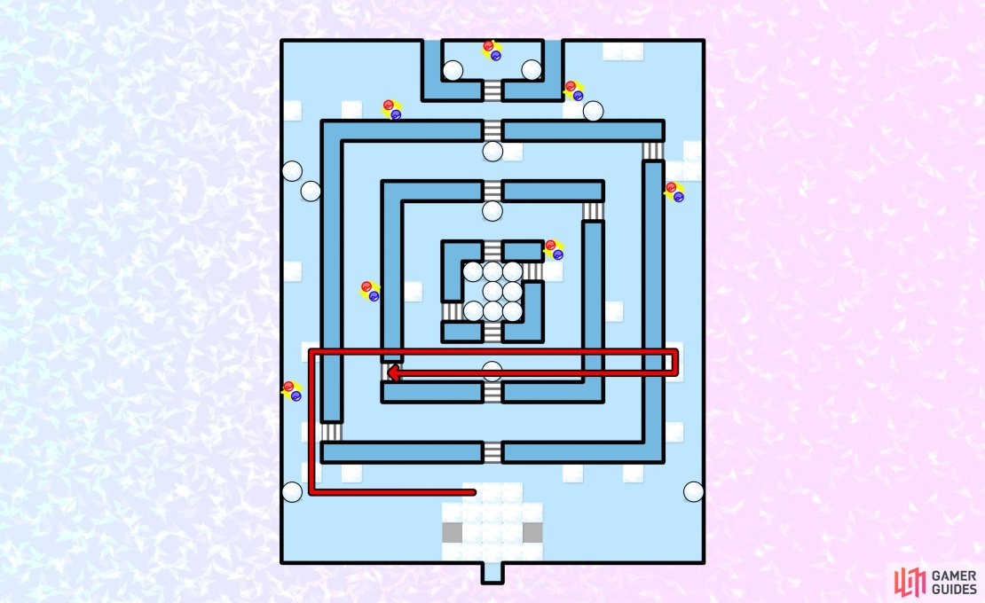 Snowpoint City Gym puzzle: Step 1.
