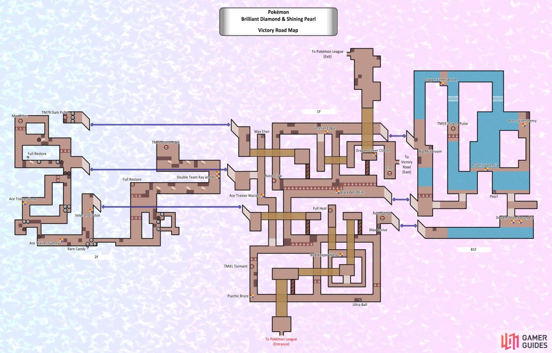 Full map of Victory Road. Now you shouldn&rsquo;t get lost!