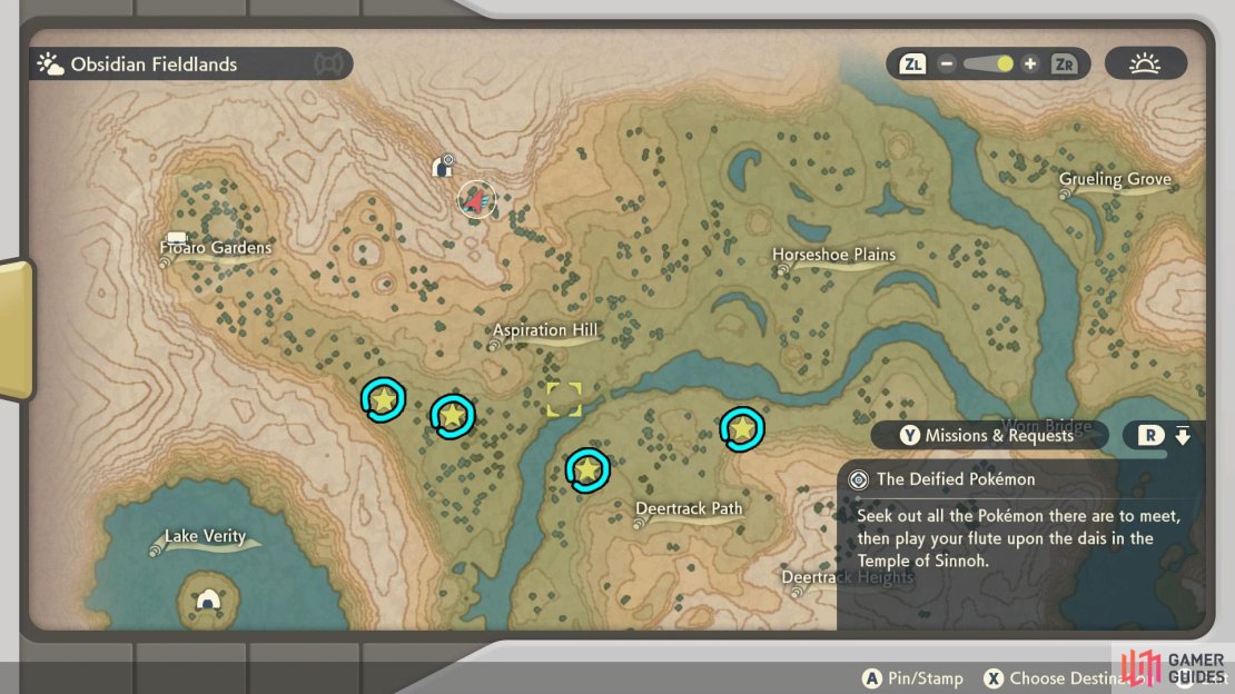 Wood locations near Aspiration Hill and Deertrack Path.