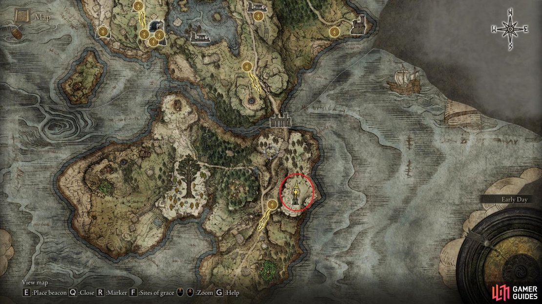 The location of Oridys&rsquo;s Rise in the Weeping Peninsula.
