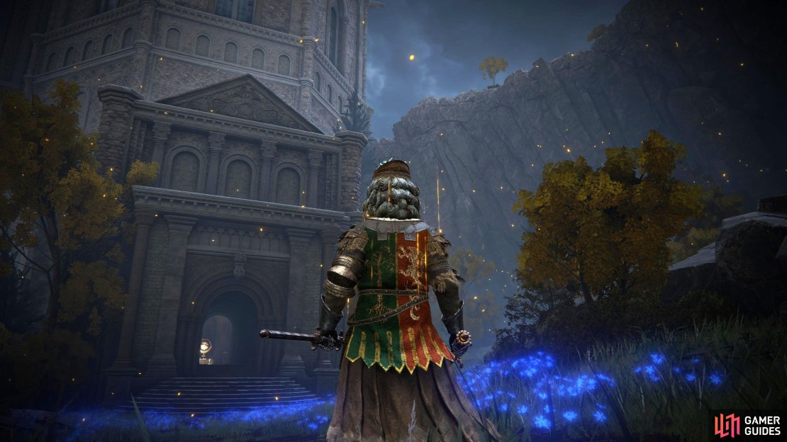 You&rsquo;ll need to defeat a giant Carian Knight to get to the entrance of the hall.