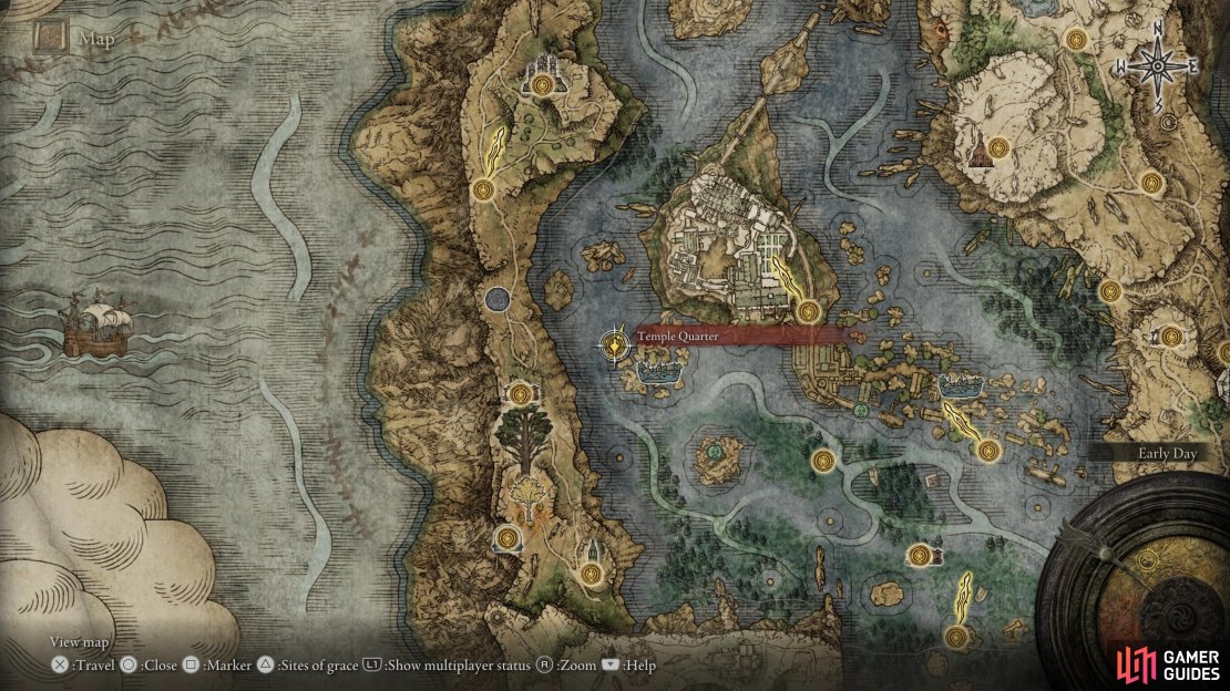 You can find the first key by heading north from this Site of Grace
