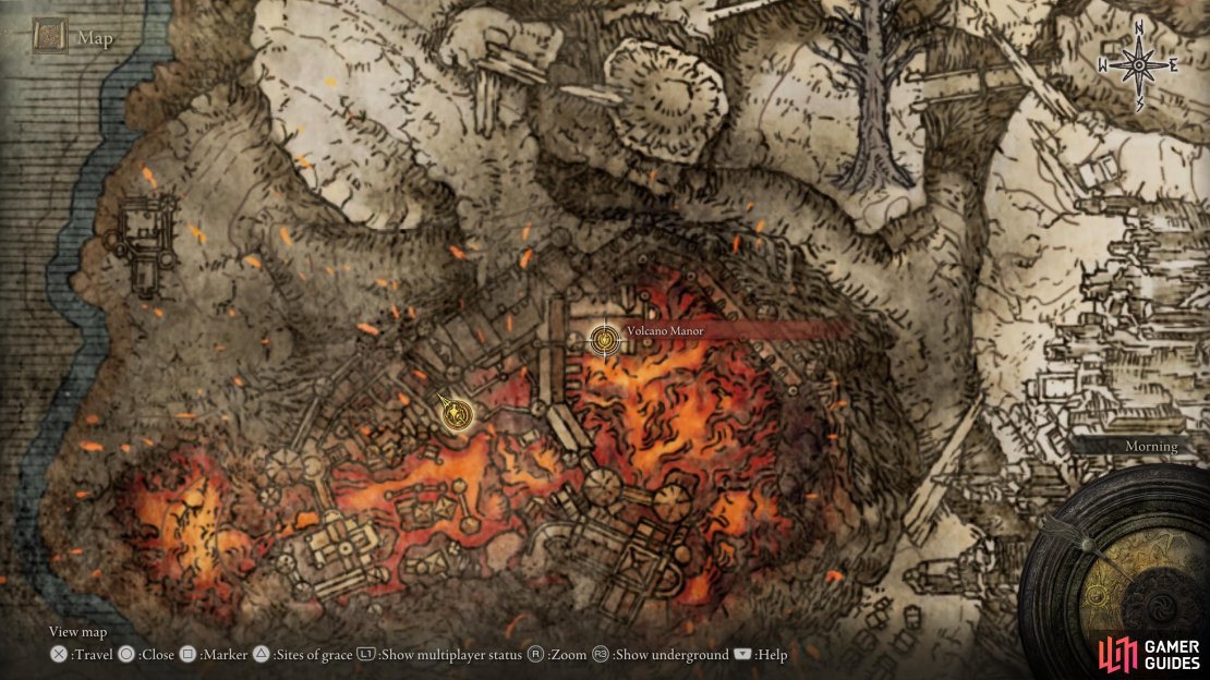Make your way to Volcano Manor in Mt. Gelmir