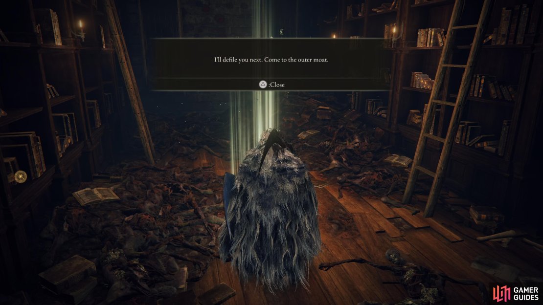 Return to Roundtable Hold to find a message from Dung Eater