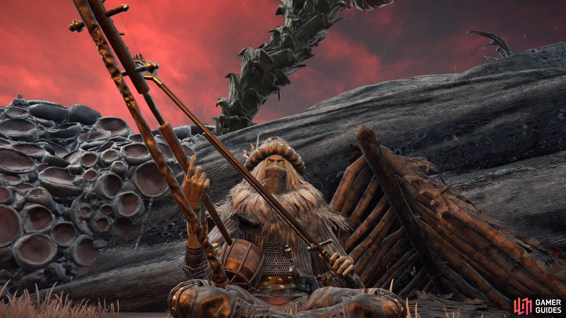 You&rsquo;ll find the Wandering Merchant east of the  Astray from Caelid Highway North site of grace.