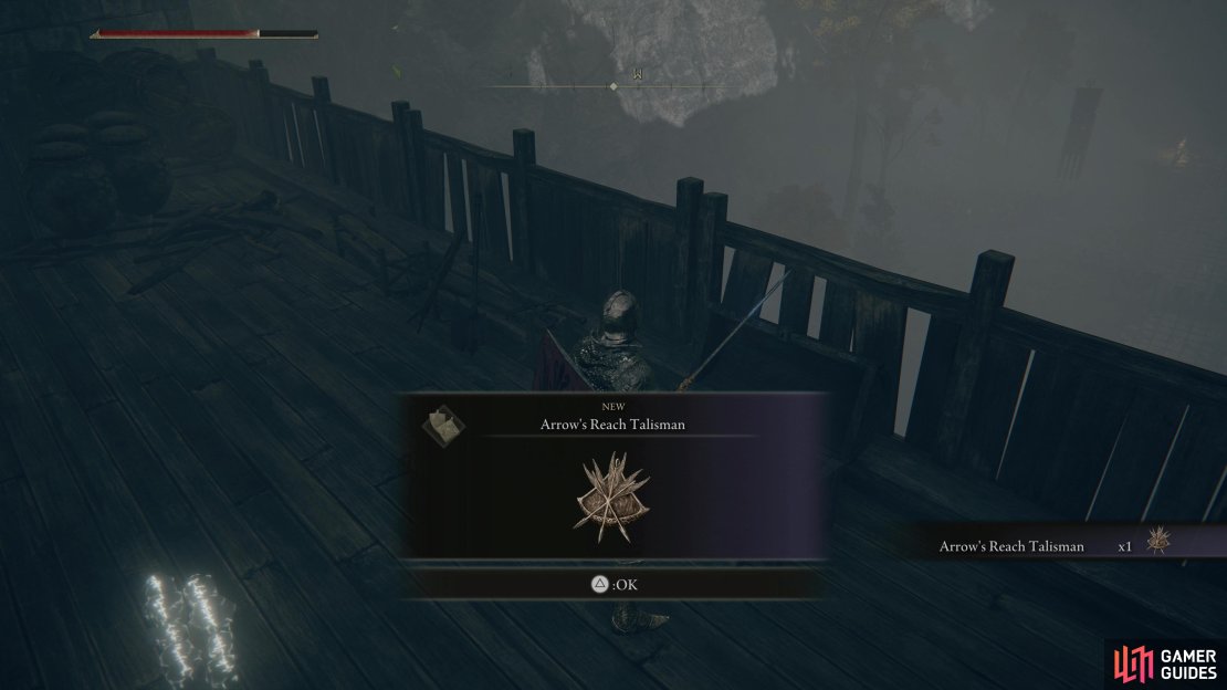 If you get atop the Stormgate, you can find the Arrow&rsquo;s Reach Talismam.