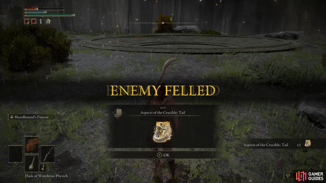 You&rsquo;ll earn Aspects of the Crucible: Tail.