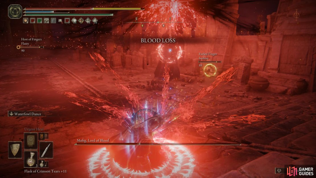 Nihil!: During the phase change, Mohg will cast Nihil! This will deal significant damage while healing Mohg.