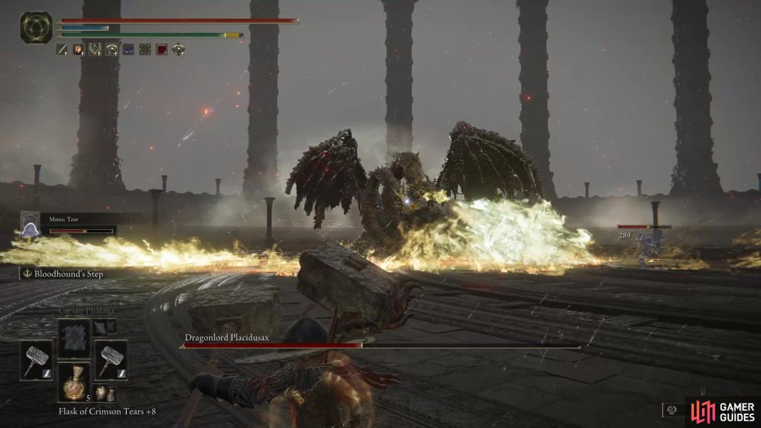 Dragonlord Placidusax&rsquo;s fire breath.