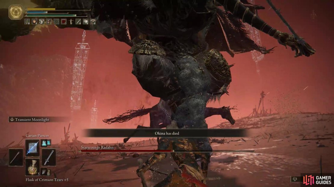 Thankfully, Radahn&rsquo;s poor horse can&rsquo;t actually feel his weight on him!