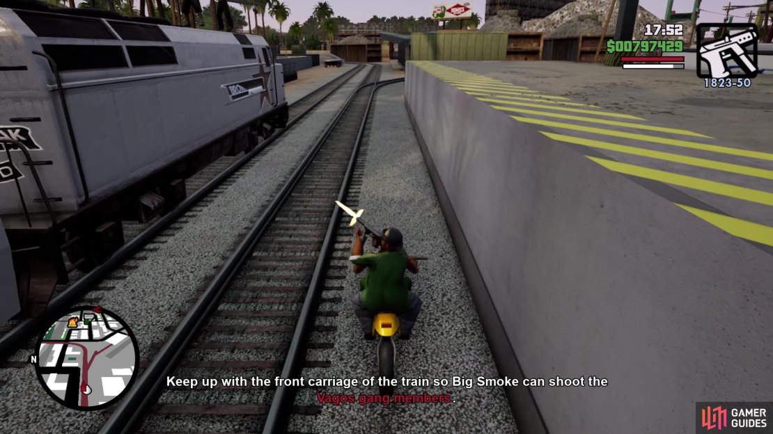 Big Smoke will be shooting at the Vagos during the entire mission if you&rsquo;re close enough