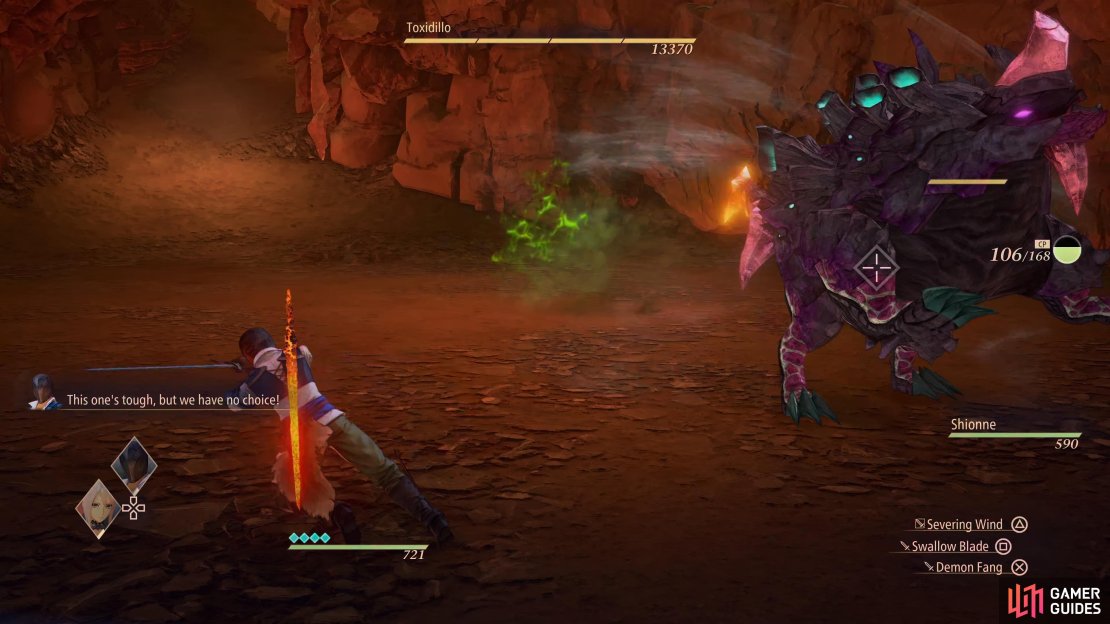 Toxidillo will use a short Charge towards you