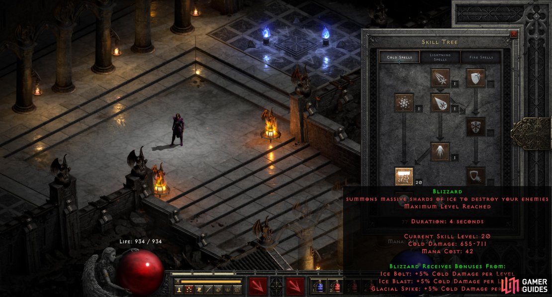 Blizzard maxed out at sLv20 deals fair damage,