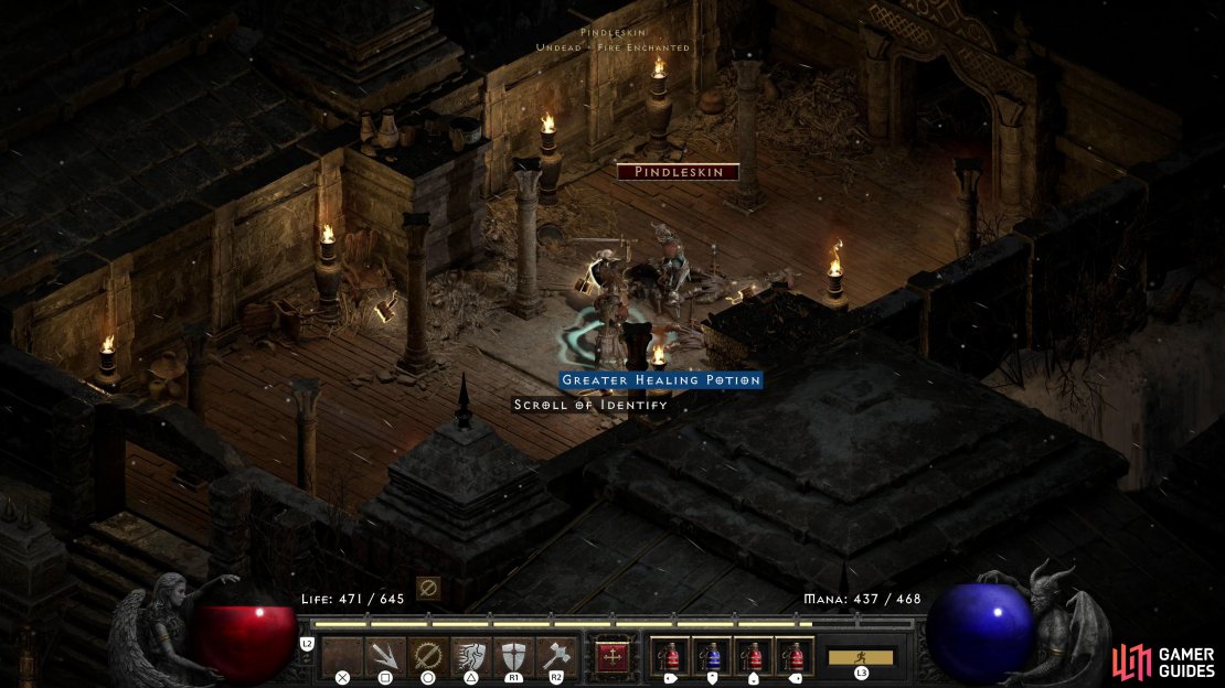 Pindleskin can be found guarding the entrance to Nihlathak&rsquo;s Temple.