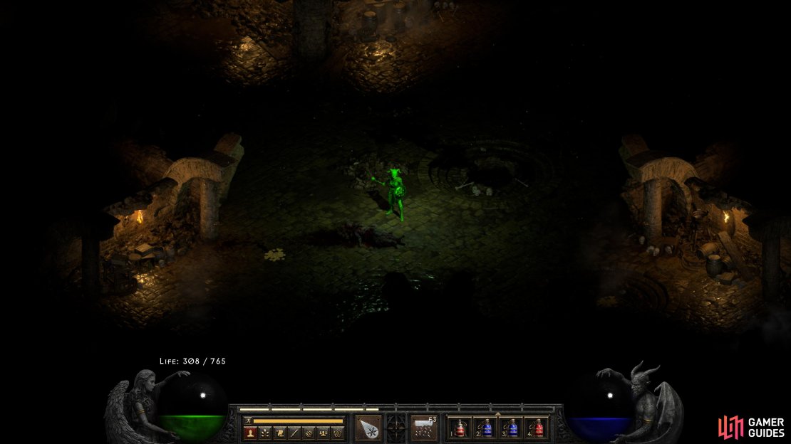 Poison damage is a damage-over-time effect. You can easily tell if you&rsquo;re afflicted due to the green coloration of your character and the Life orb.