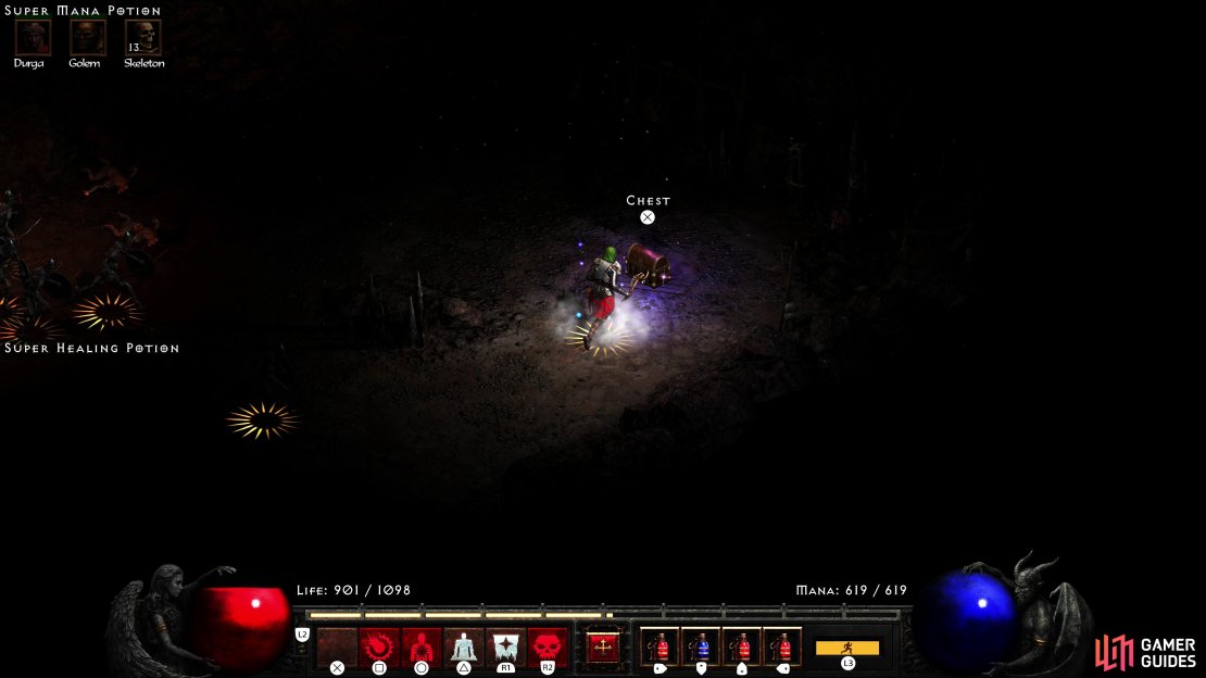The Pit consists of two levels, on the second of which you&rsquo;ll find a super chest.