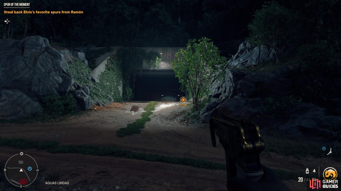 Head down this tunnel and you&rsquo;ll find a door that leads into a bunker. 