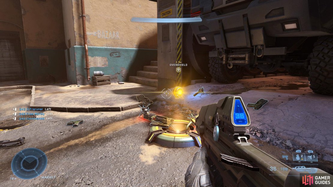 The Power Equipment can be found near the truck in the Market. 