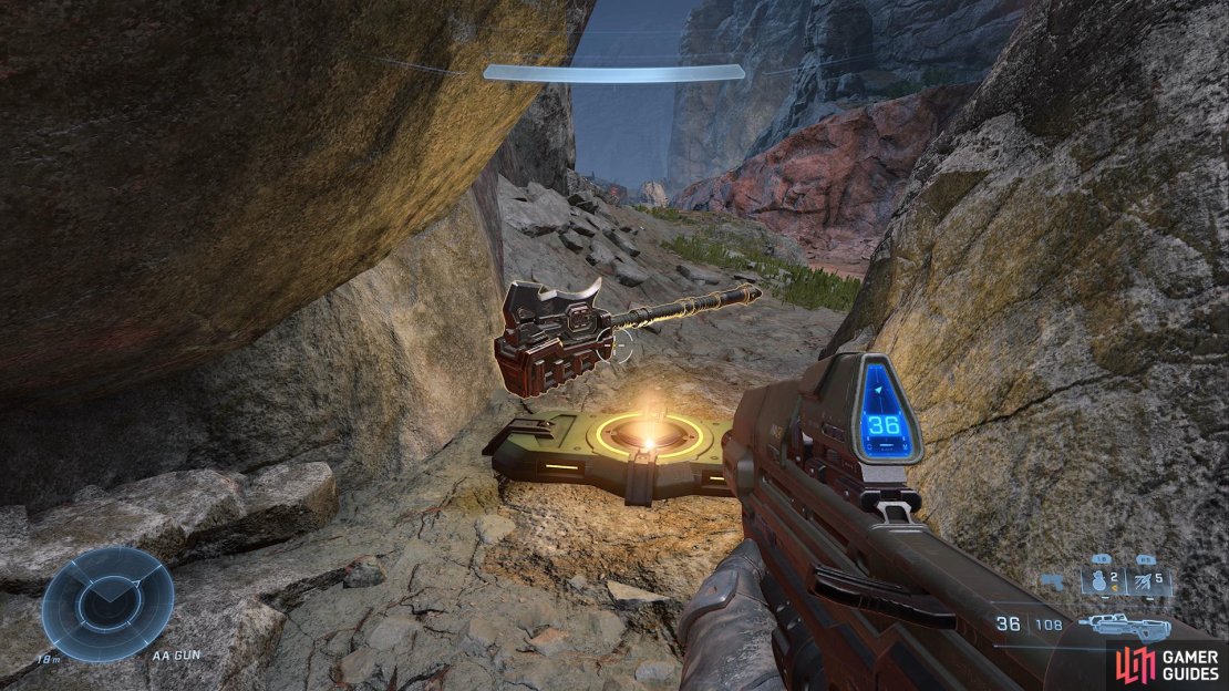 The Gravity Hammer can be found at the AA GUN