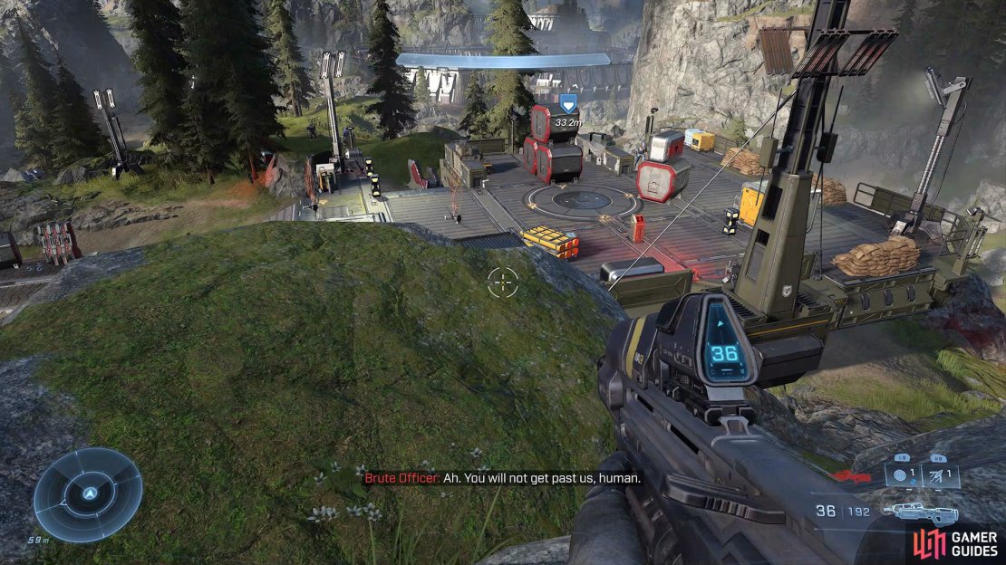 Either take out the enemies from the nearby hill