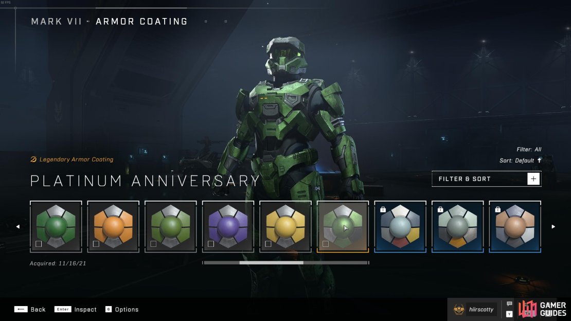 The 20th anniversary special armor coating.