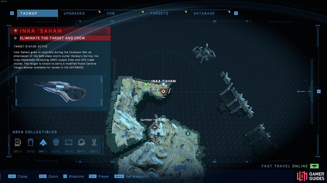The location of Inka &rsquo;Saham, in the northernmost part of the map.