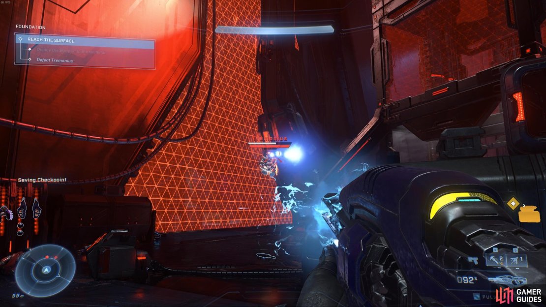 The Pulse Carbine will destroy Tremonius&rsquo; shield quickly.