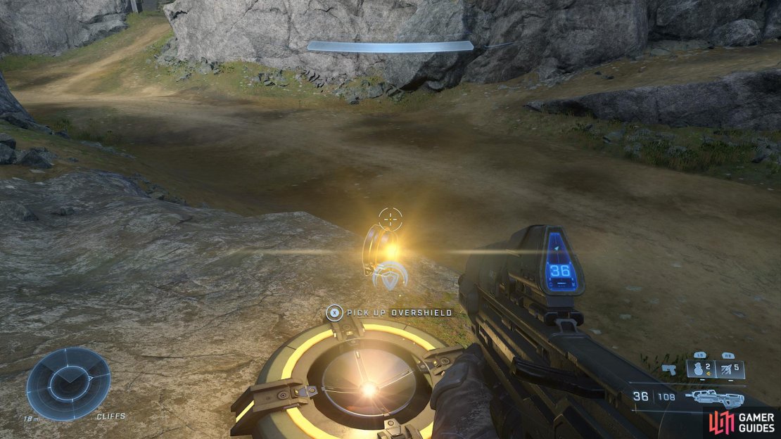 The Overshield can be found at the Cliffs