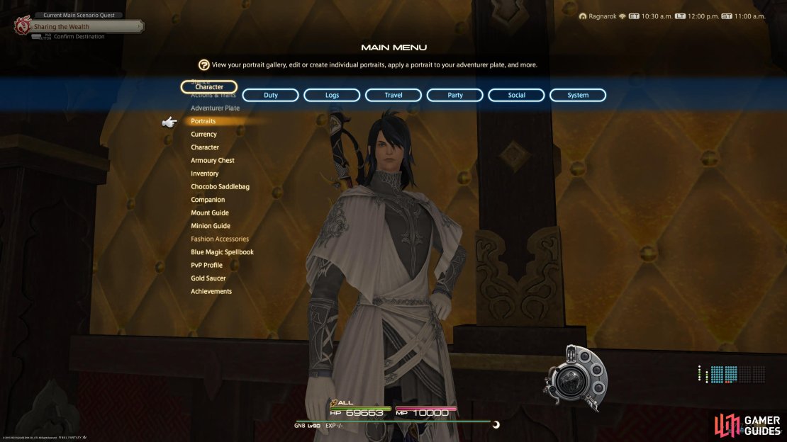 You will find the Portraits menu in the Main Menu