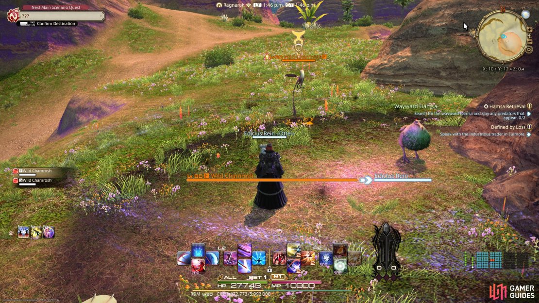 Defeat the two Chamrosh&rsquo;s before aiding the Wayward Hamsa.