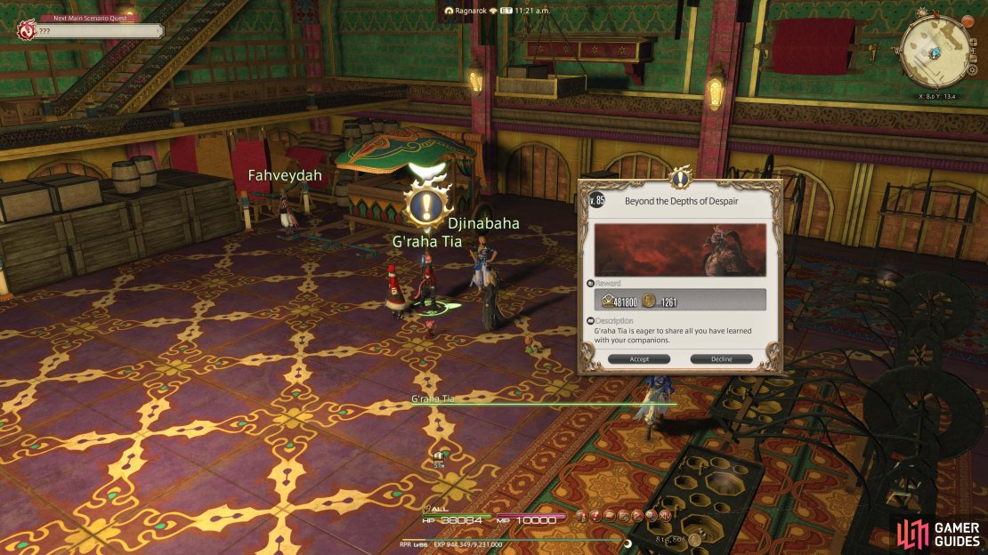 Starting NPC is G&rsquo;raha Tia