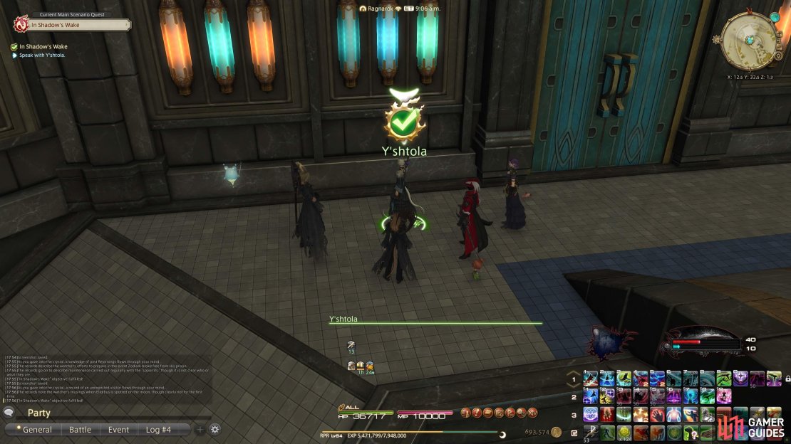 Y&rsquo;shtola In Shadow&rsquo;s Wake quest turn-in.